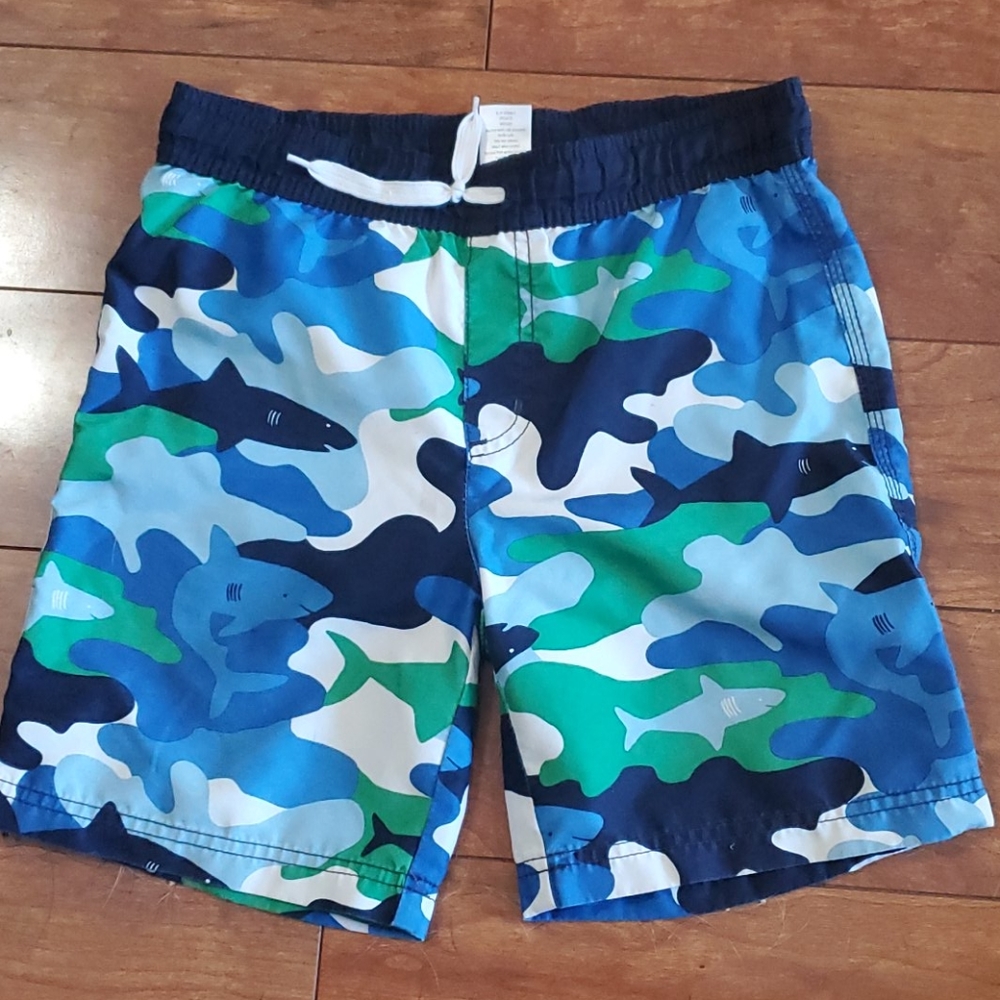 Shark swim trunks